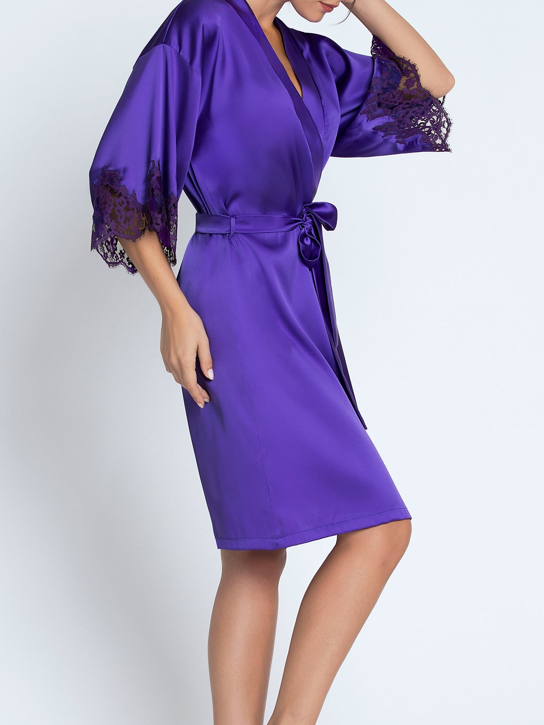 Splendeur silk nightie - Ocean Blue
