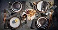 Assiette de présentation Alchimie en porcelaine - Platine