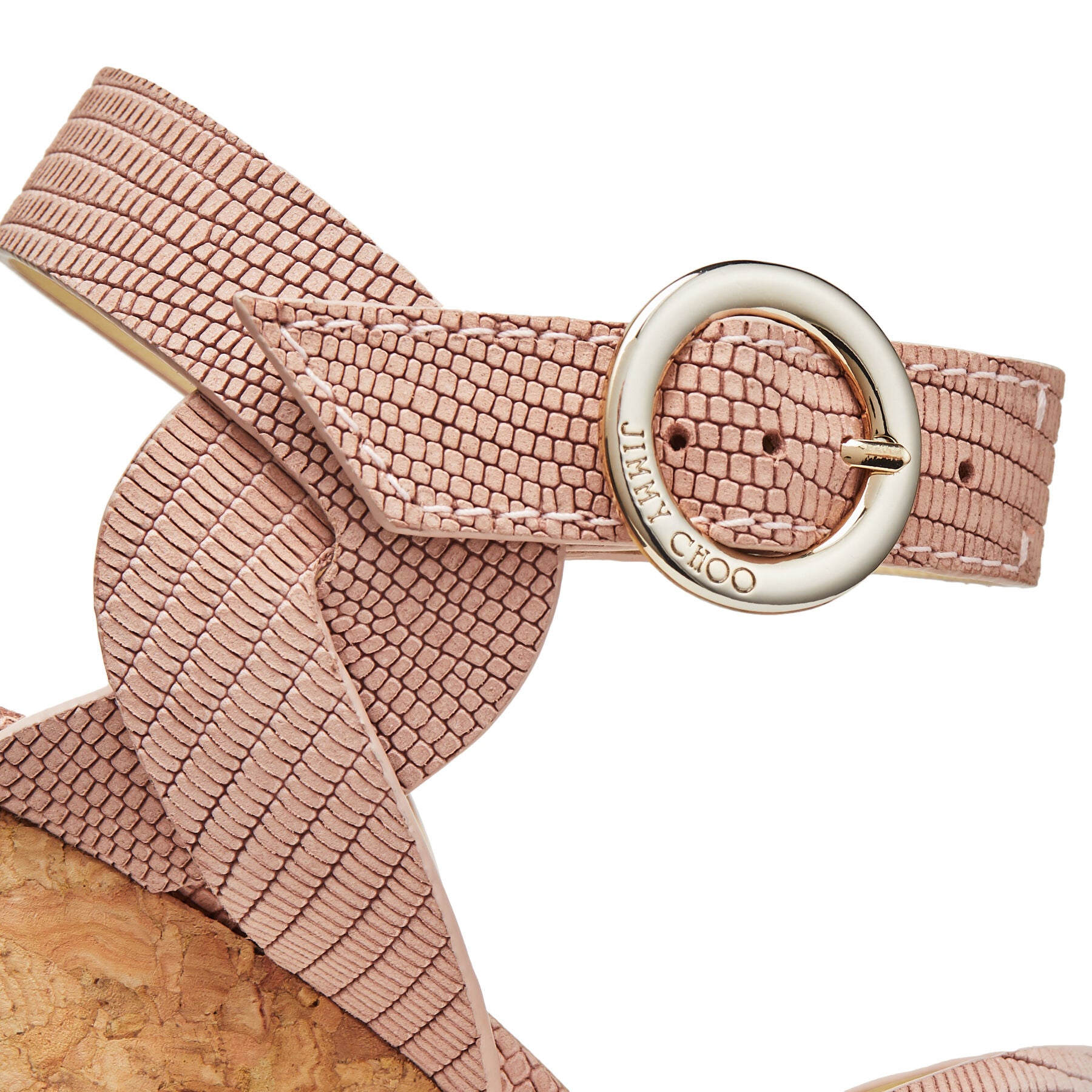 Sandales Aleili 120 en cuir nubuck à imprimé - Blush