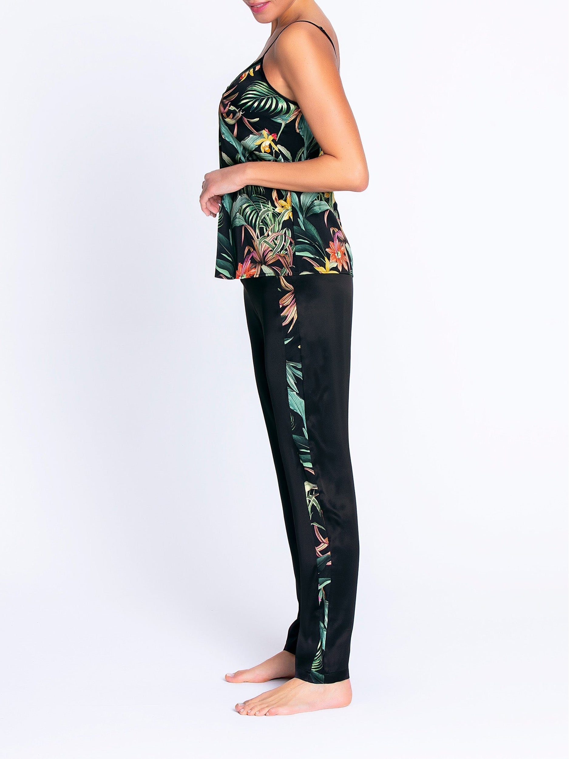 Fleurs Étoile silk trousers - Éclat Étoile