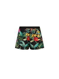 Fleurs Étoile printed silk shorts - Éclat Étoile