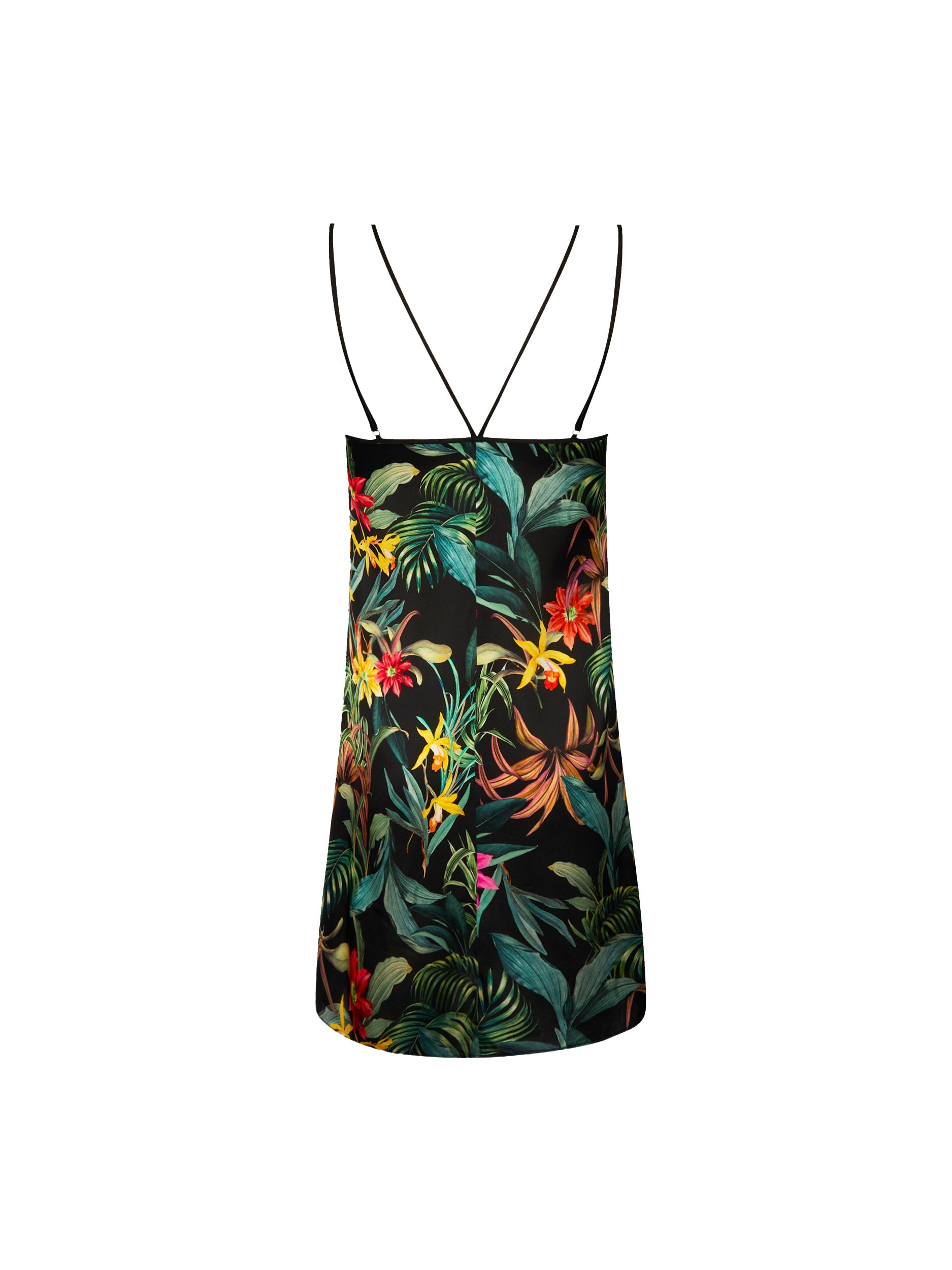 Fleurs Étoiles printed silk nightie - Éclat Étoile