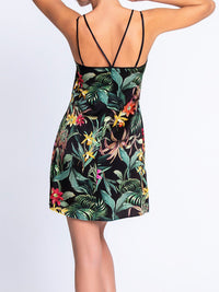 Fleurs Étoiles printed silk nightie - Éclat Étoile