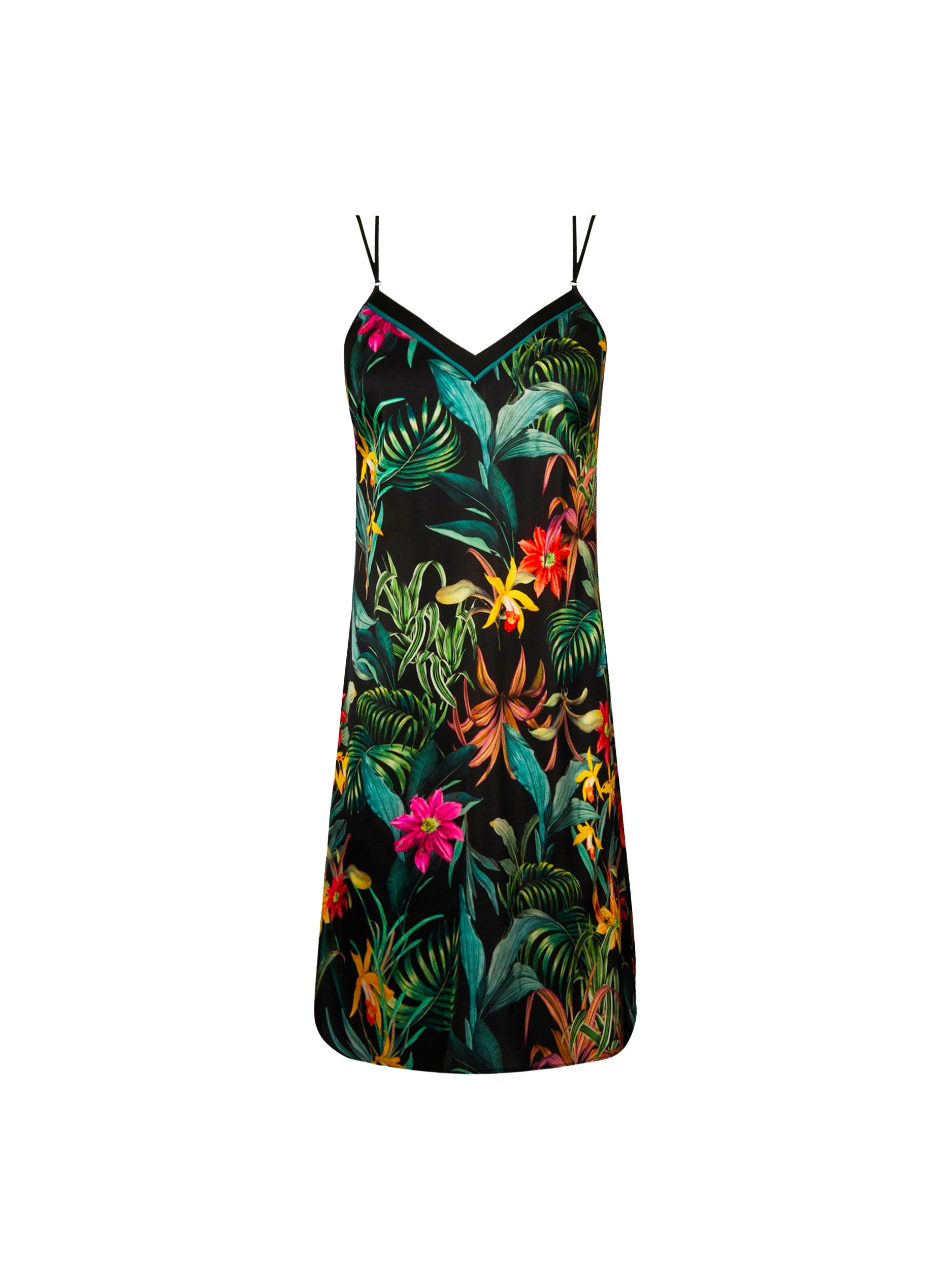 Fleurs Étoiles printed silk nightie - Éclat Étoile
