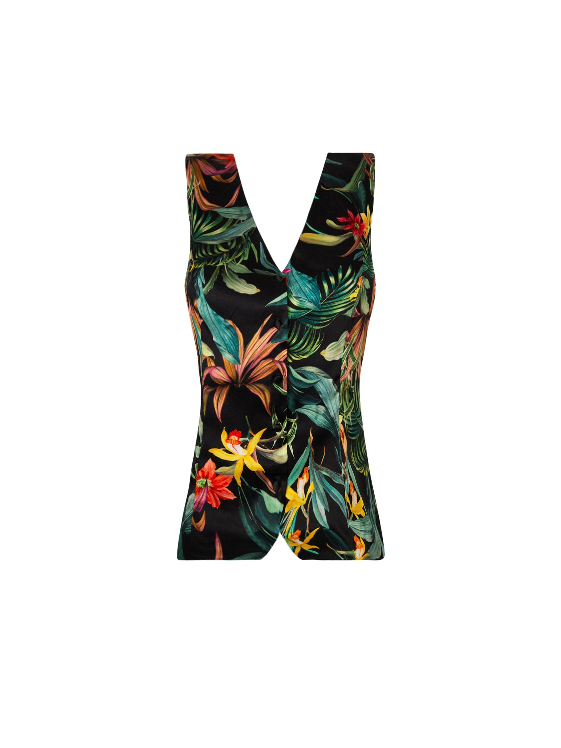 Fleurs Étoile printed silk cardigan - Éclat Étoile