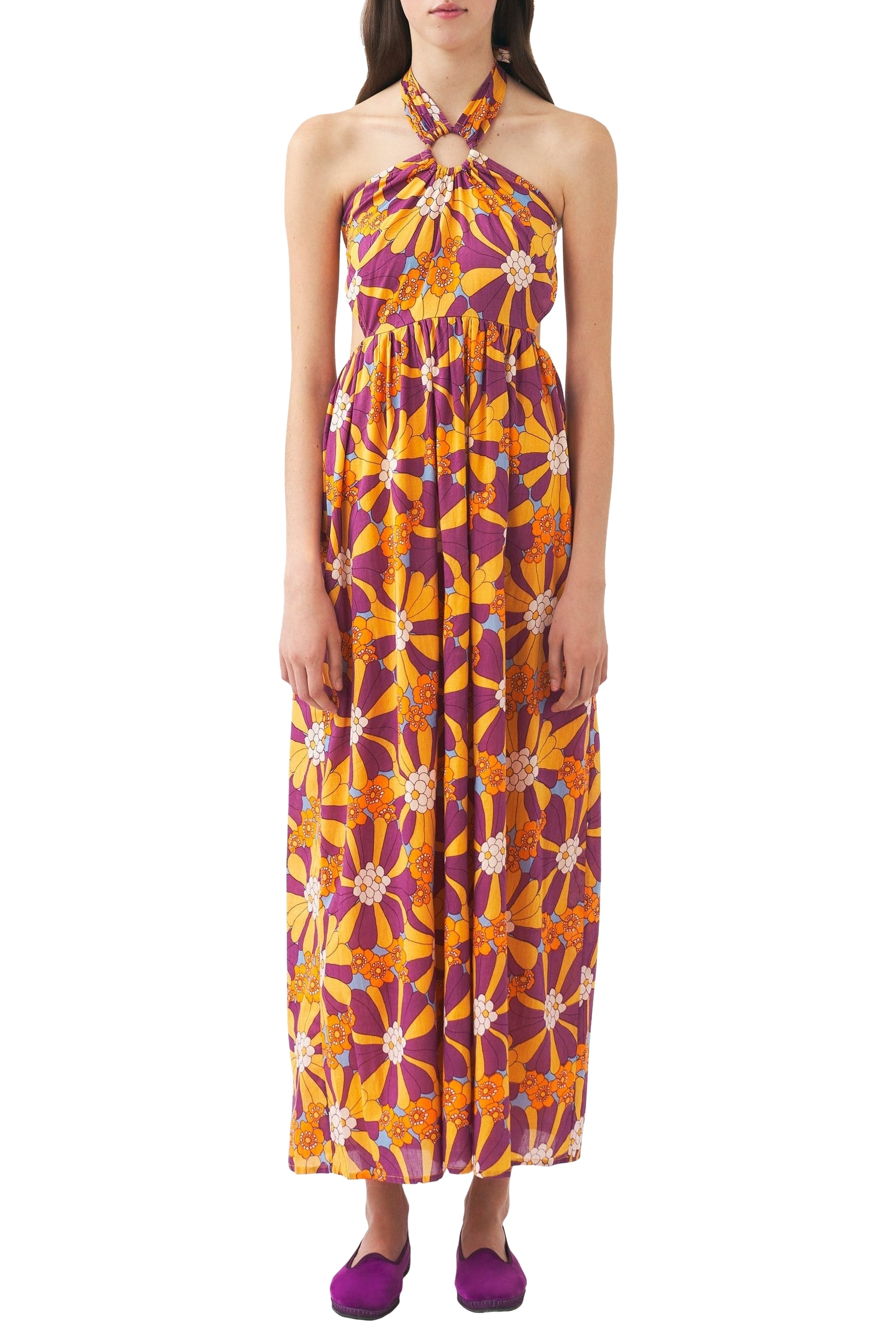 Robe longue dos nu Alicia - Multico