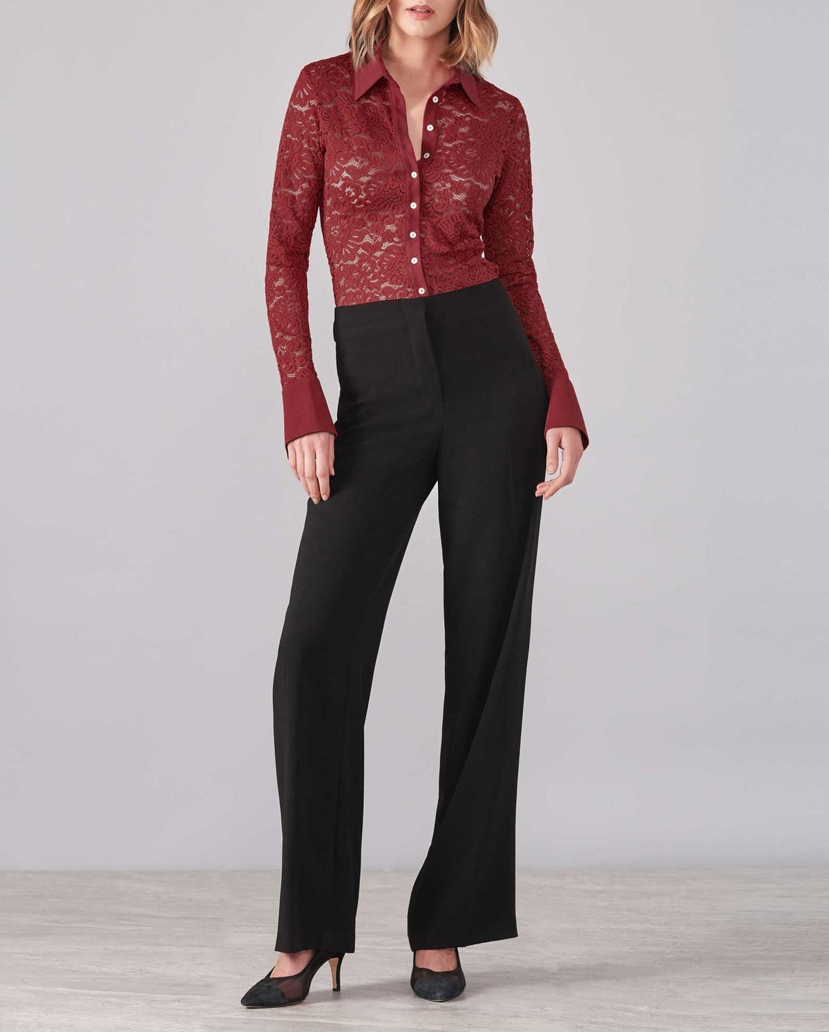 Chemise Alissa en dentelle - Rosewood