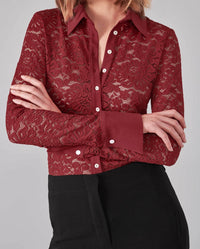 Chemise Alissa en dentelle - Rosewood