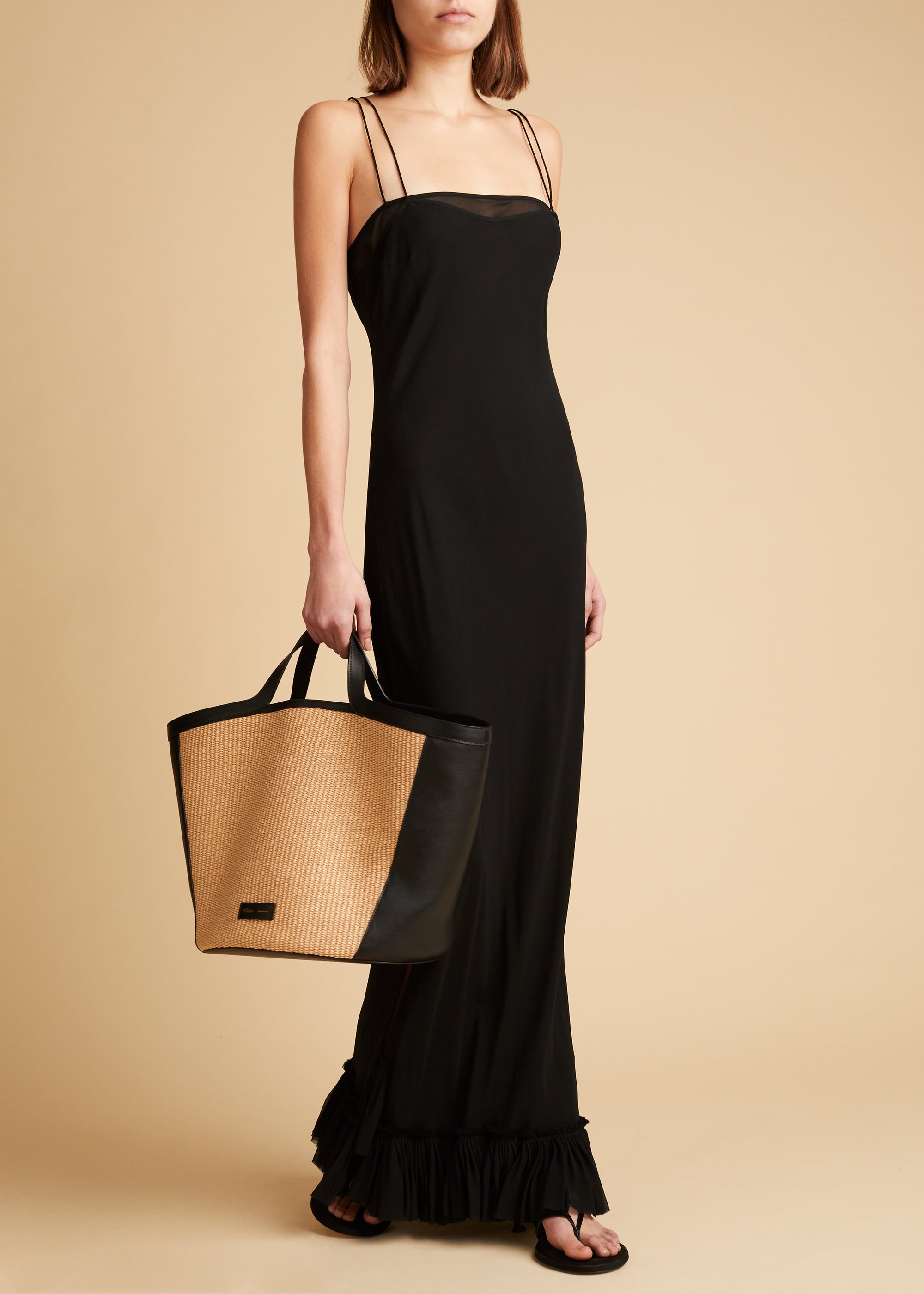 Alix dress in silk - Black