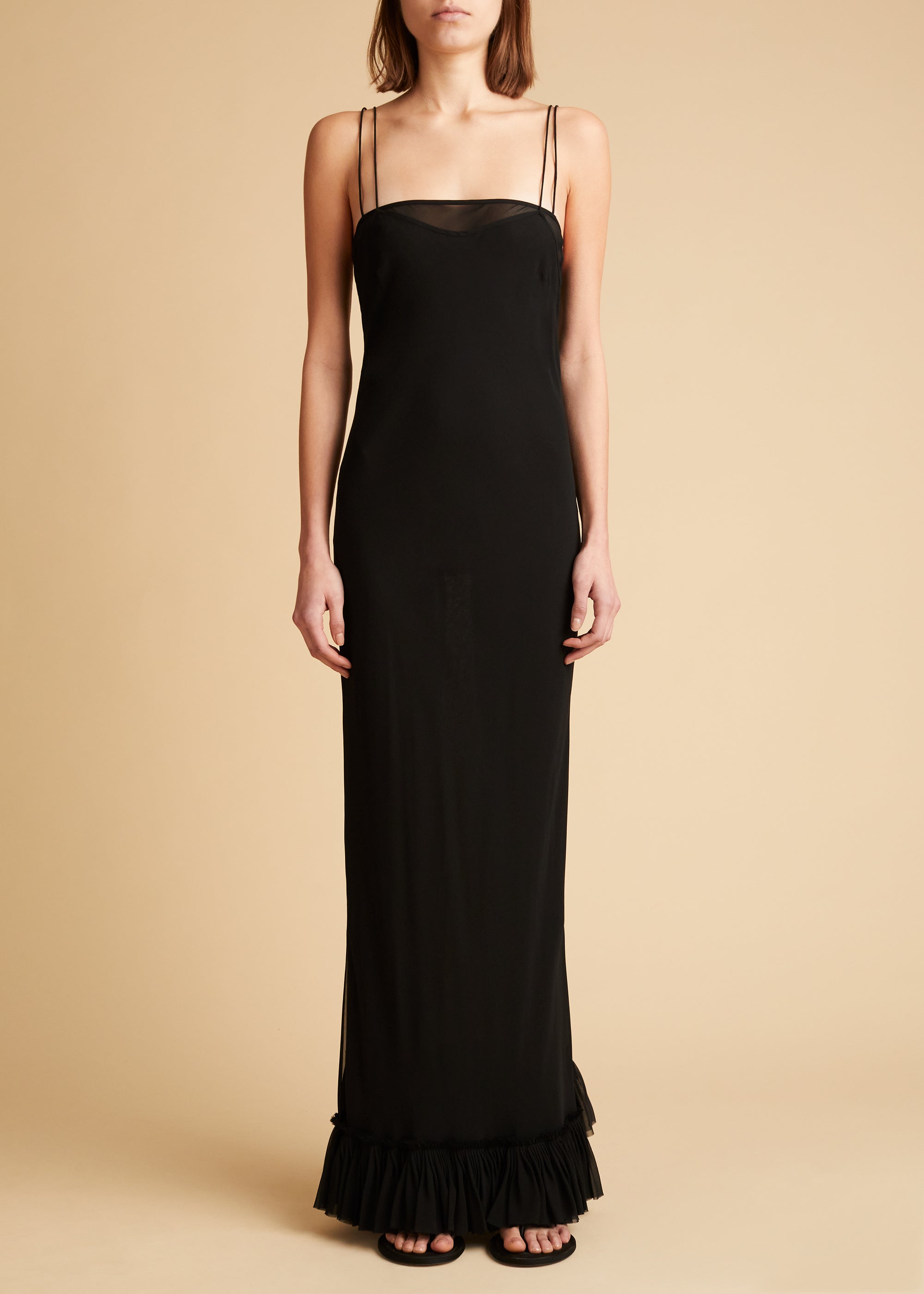 Alix dress in silk - Black