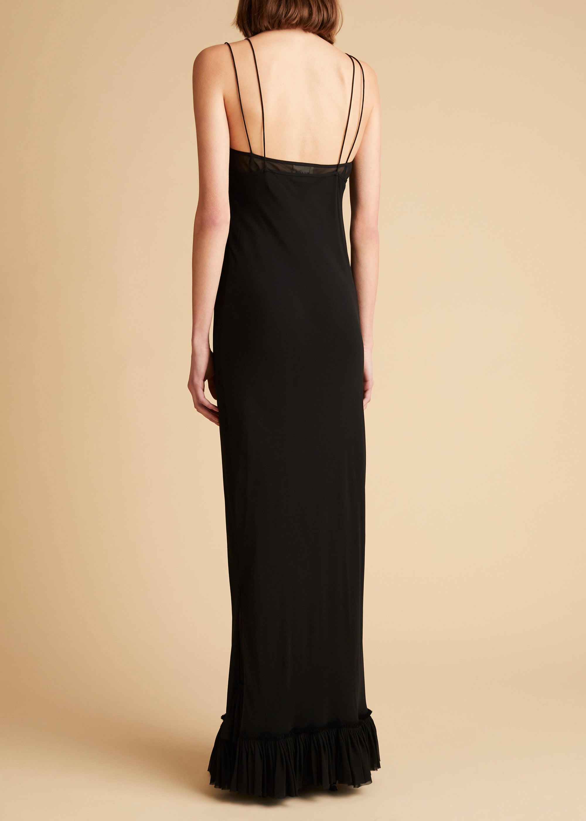 Alix dress in silk - Black