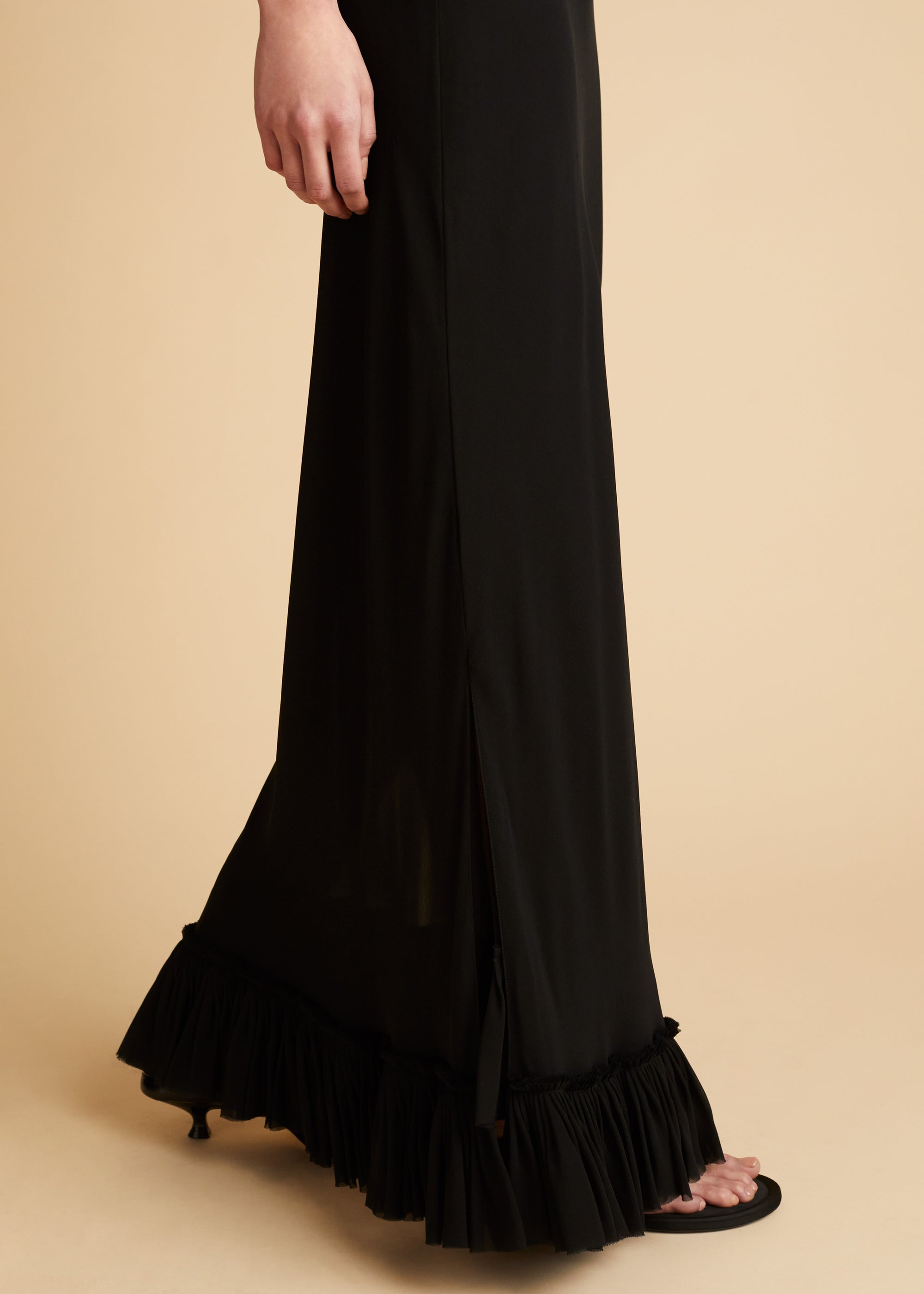Alix dress in silk - Black
