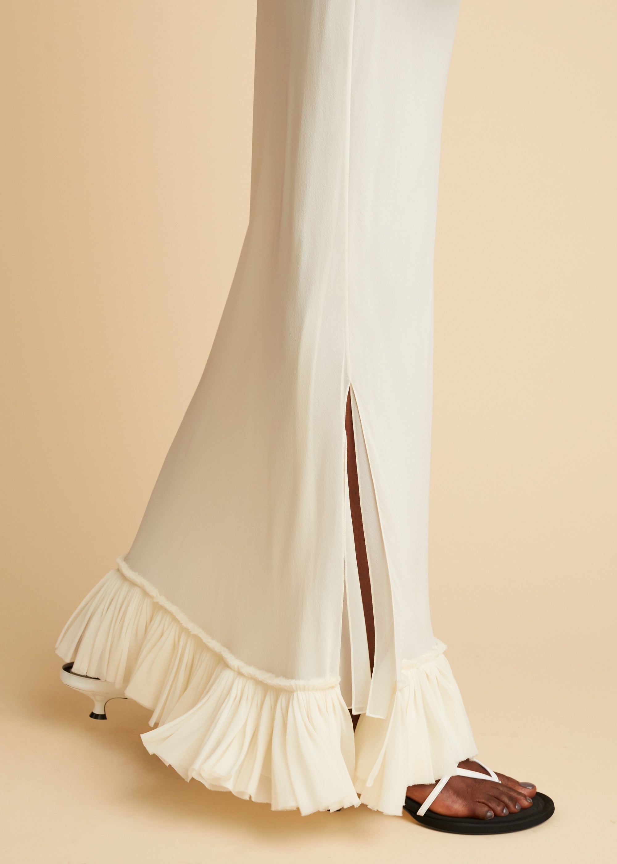 Alix dress in silk - Ivory