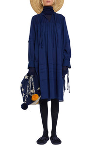 Robe Allegra à manches longues - Indigo