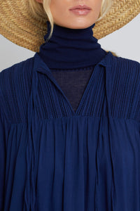 Robe Allegra à manches longues - Indigo