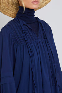 Robe Allegra à manches longues - Indigo
