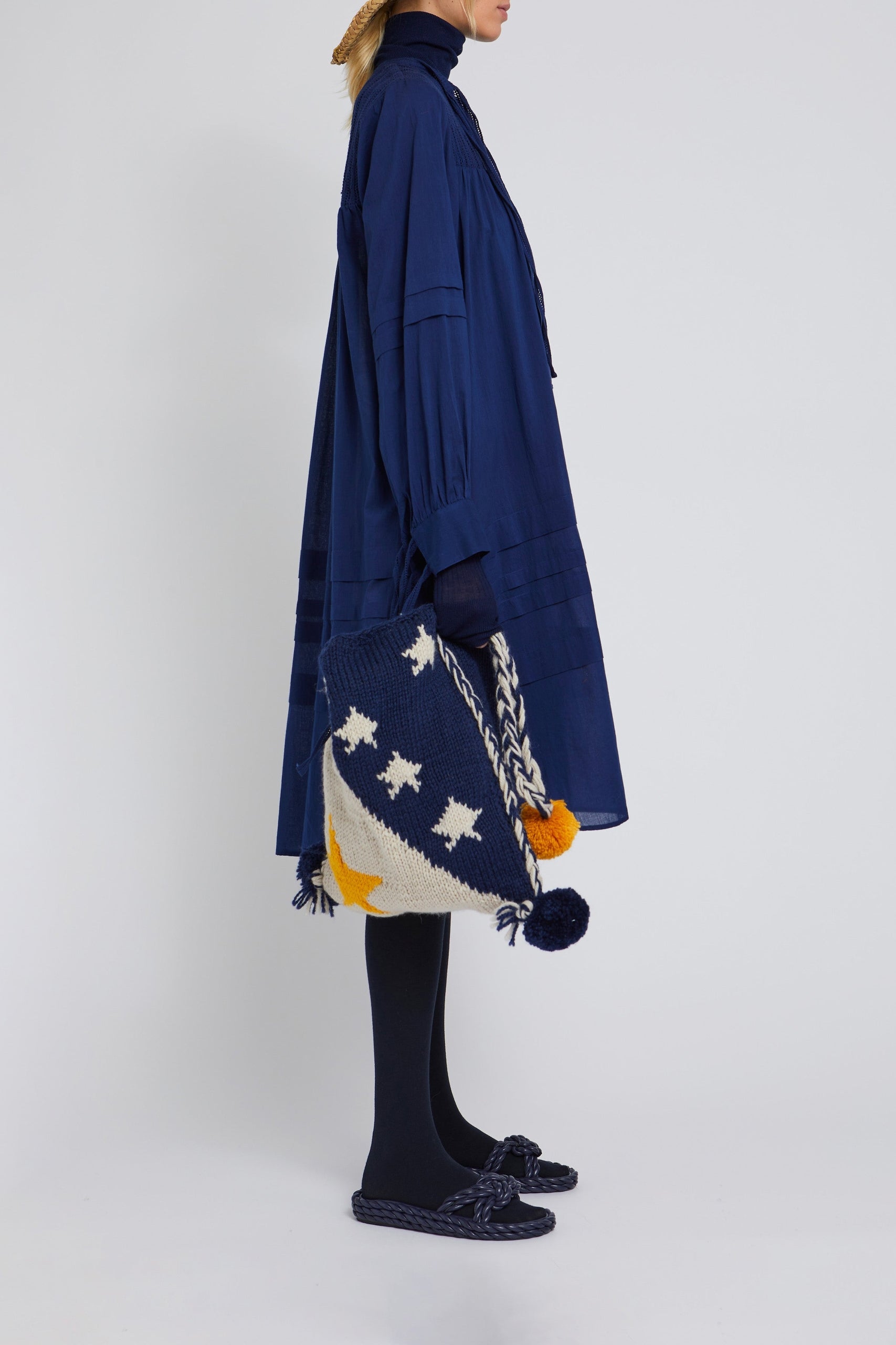 Robe Allegra à manches longues - Indigo