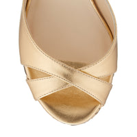 Mules Almer compensées 80 en cuir - Gold