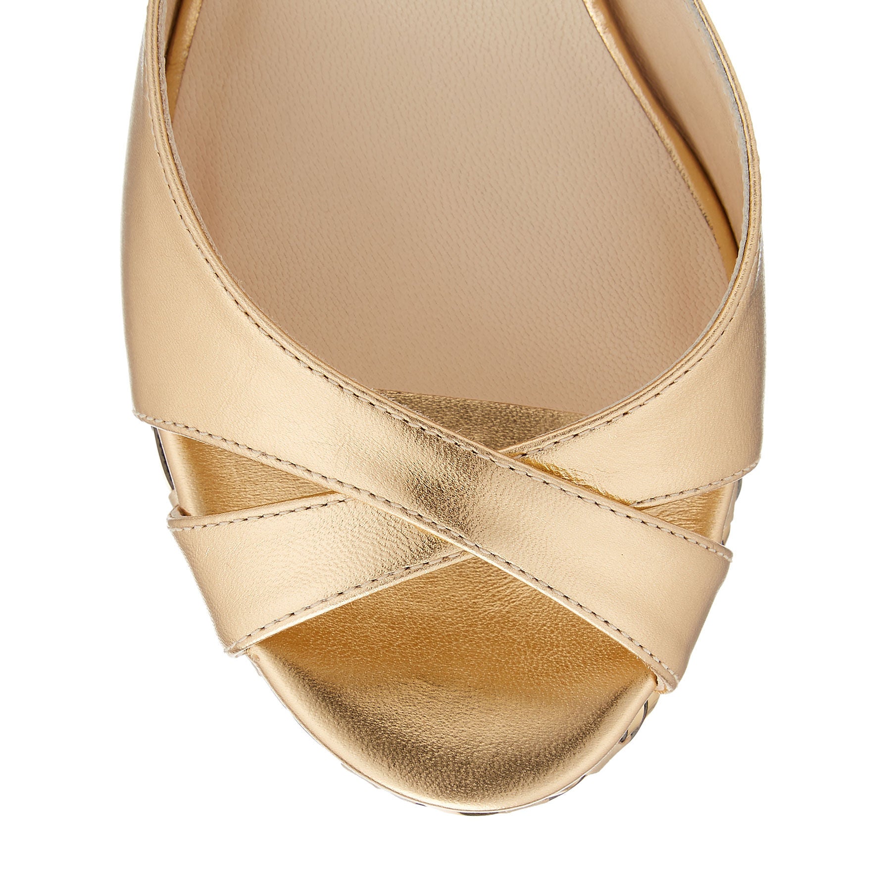 Mules Almer compensées 80 en cuir - Gold