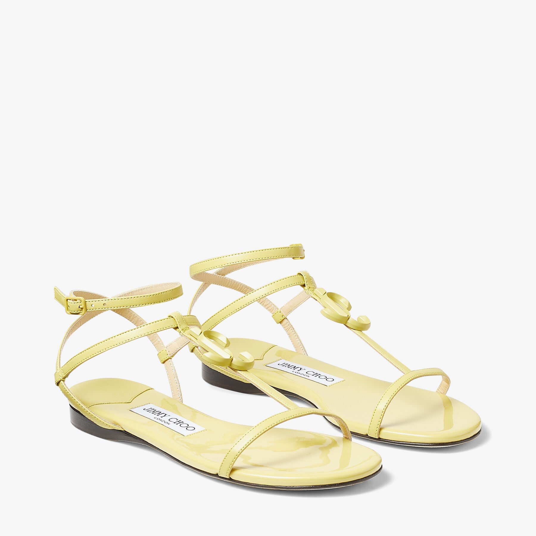 Alodie flat sandals in leather - Sunbleached