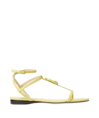 Alodie flat sandals in leather - Sunbleached