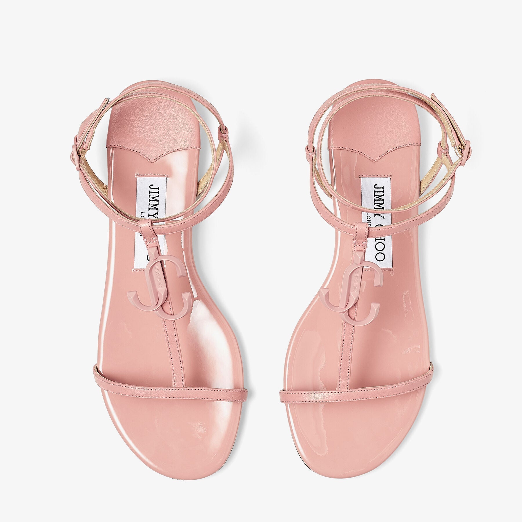 Sandales plates Alodie en cuir - Sunset Peach