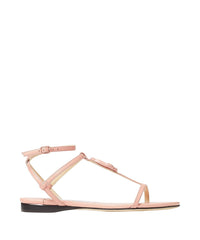 Sandales plates Alodie en cuir - Sunset Peach