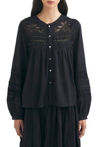 Blouse ajourée Aloha - Black