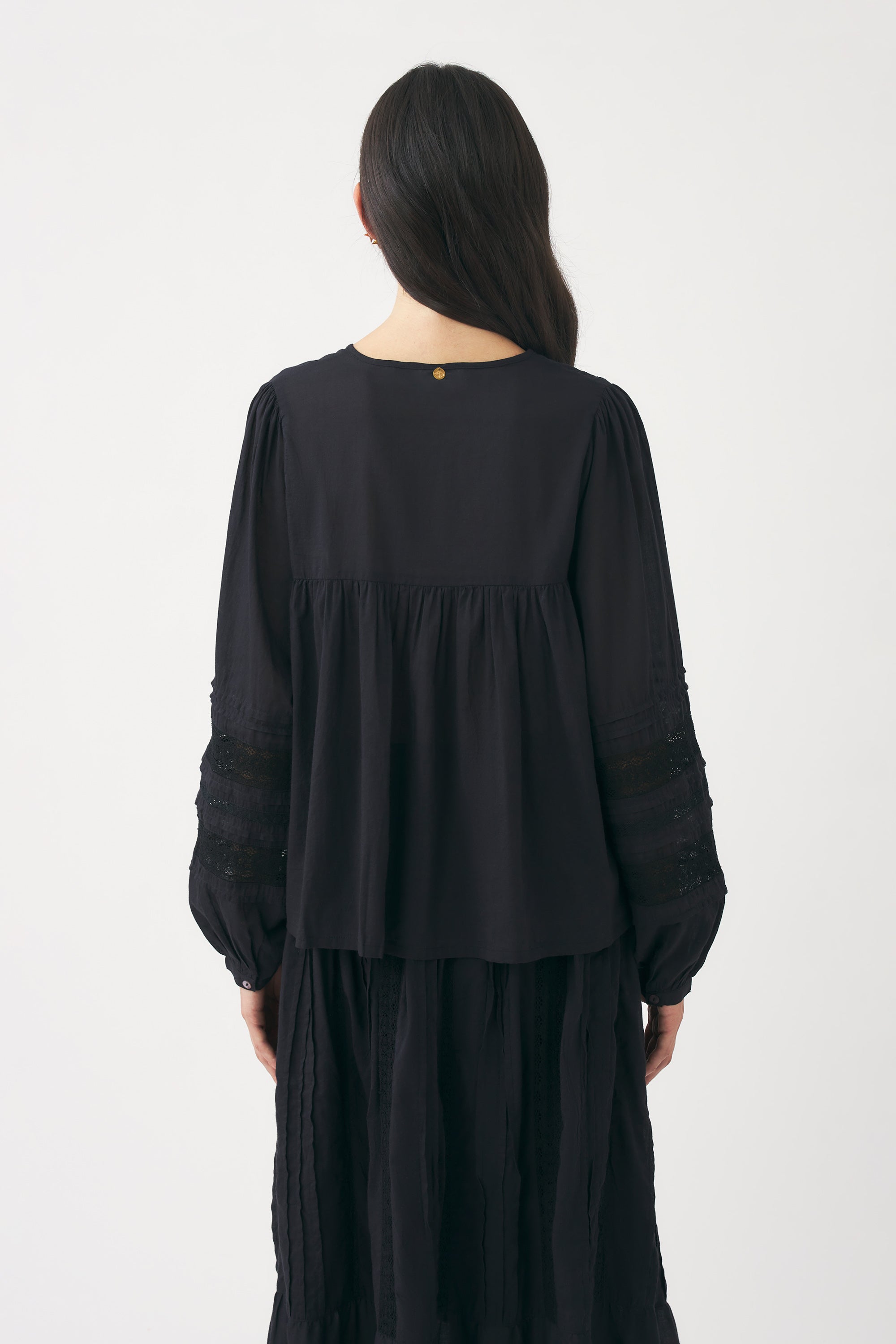 Blouse ajourée Aloha - Black