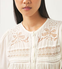 Blouse ajourée Aloha - Cream