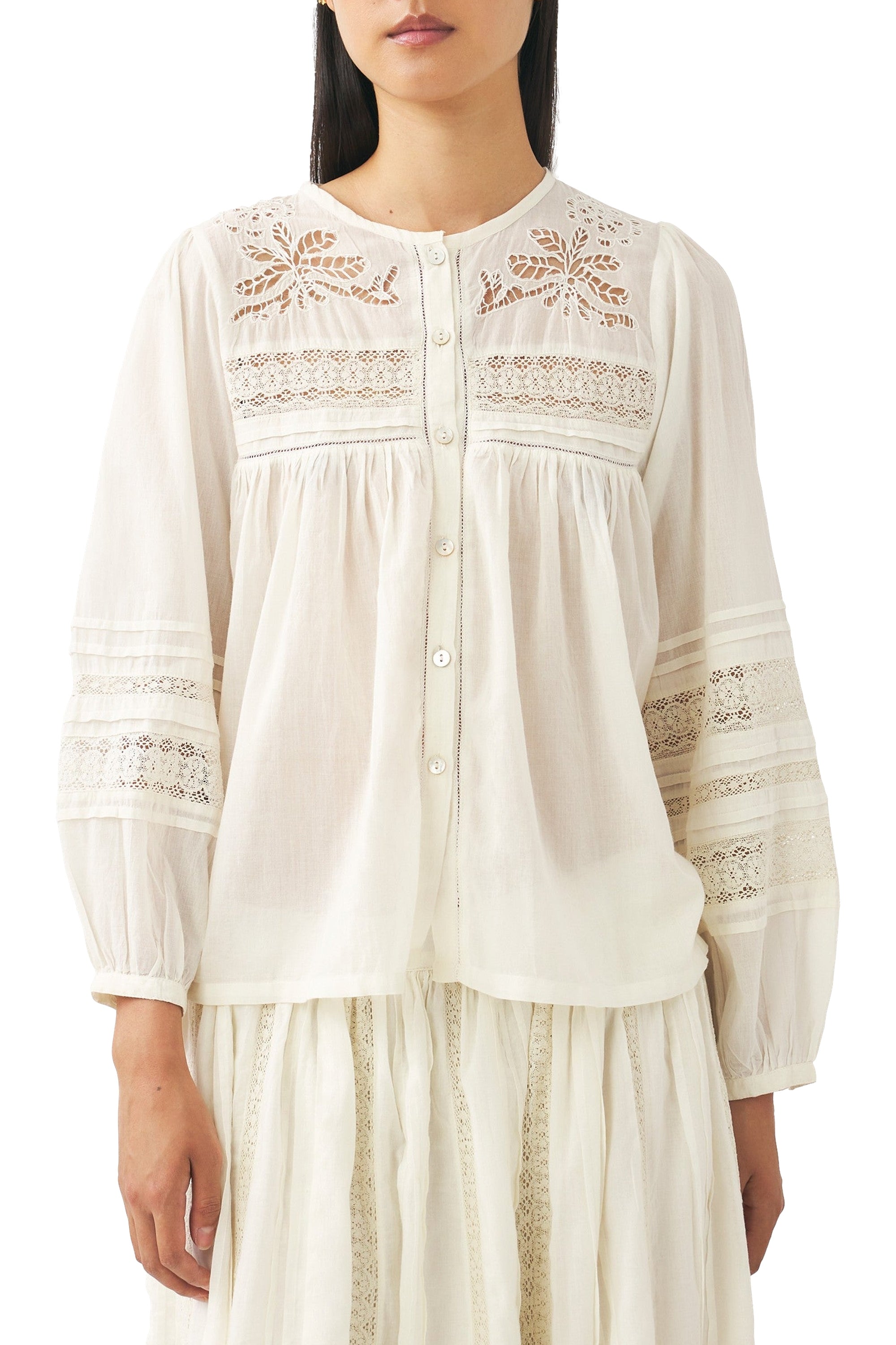 Blouse ajourée Aloha - Cream