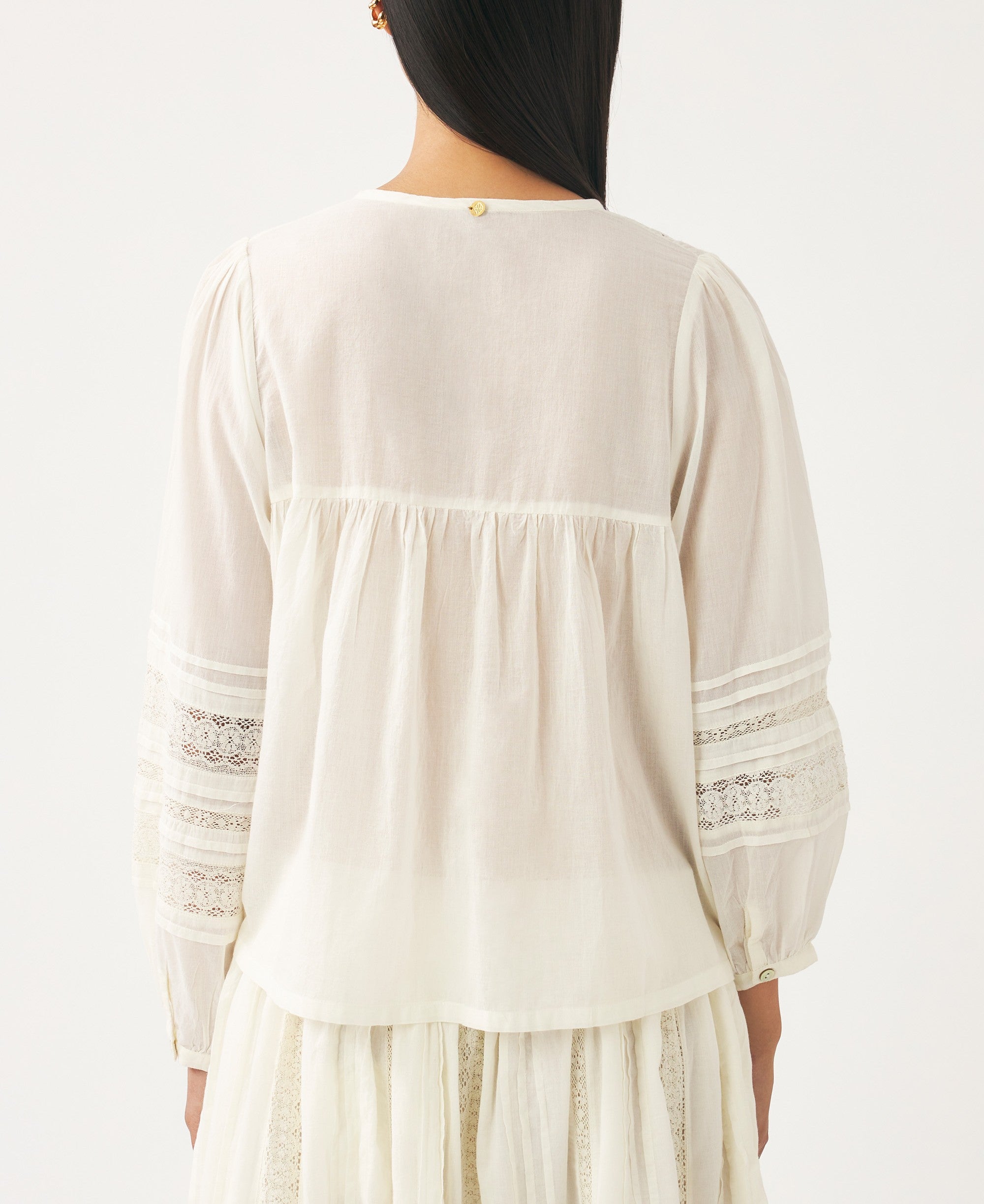 Blouse ajourée Aloha - Cream