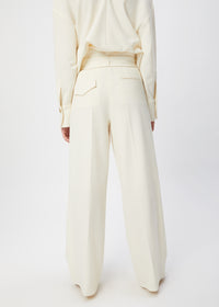 Belted Alondra trousers - Cream