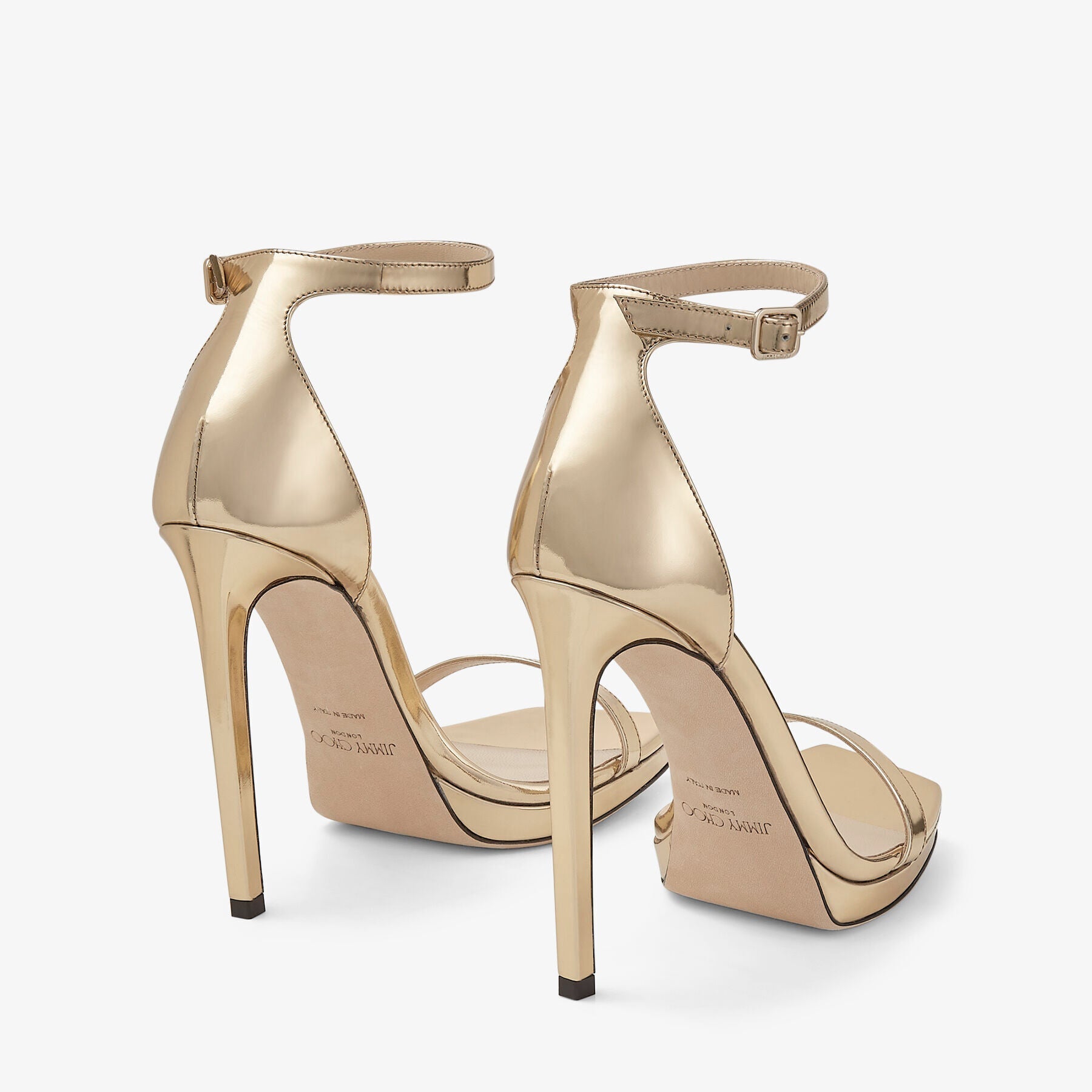 Sandales Alva 120 en cuir - Gold
