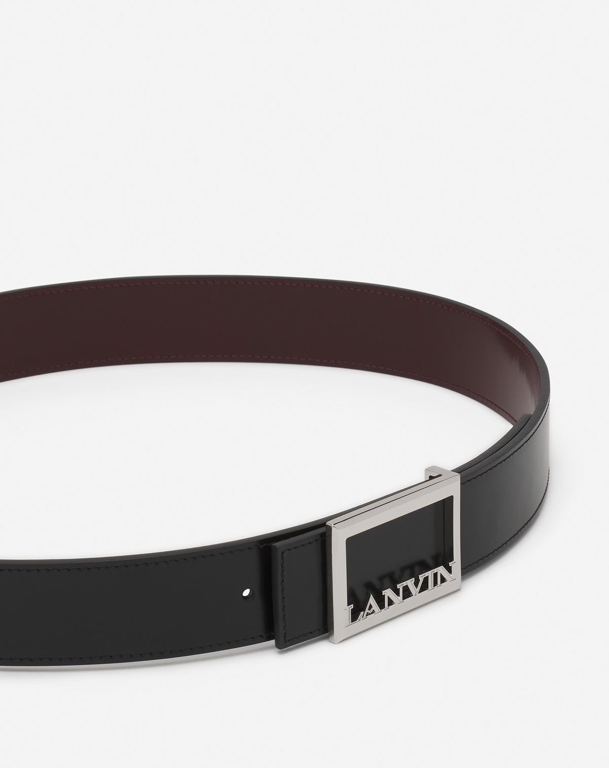 Ceinture logo - Noir & marron