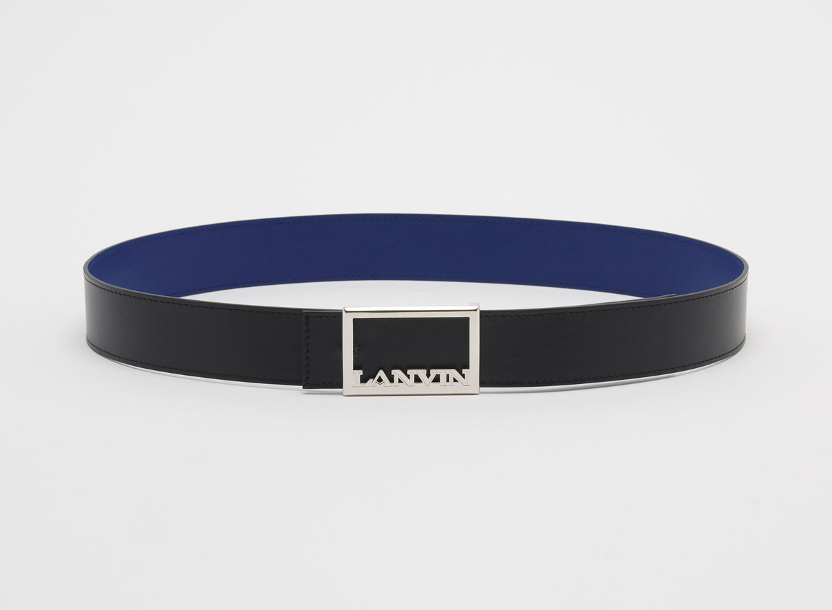 Ceinture logo - Noir & bleu marine