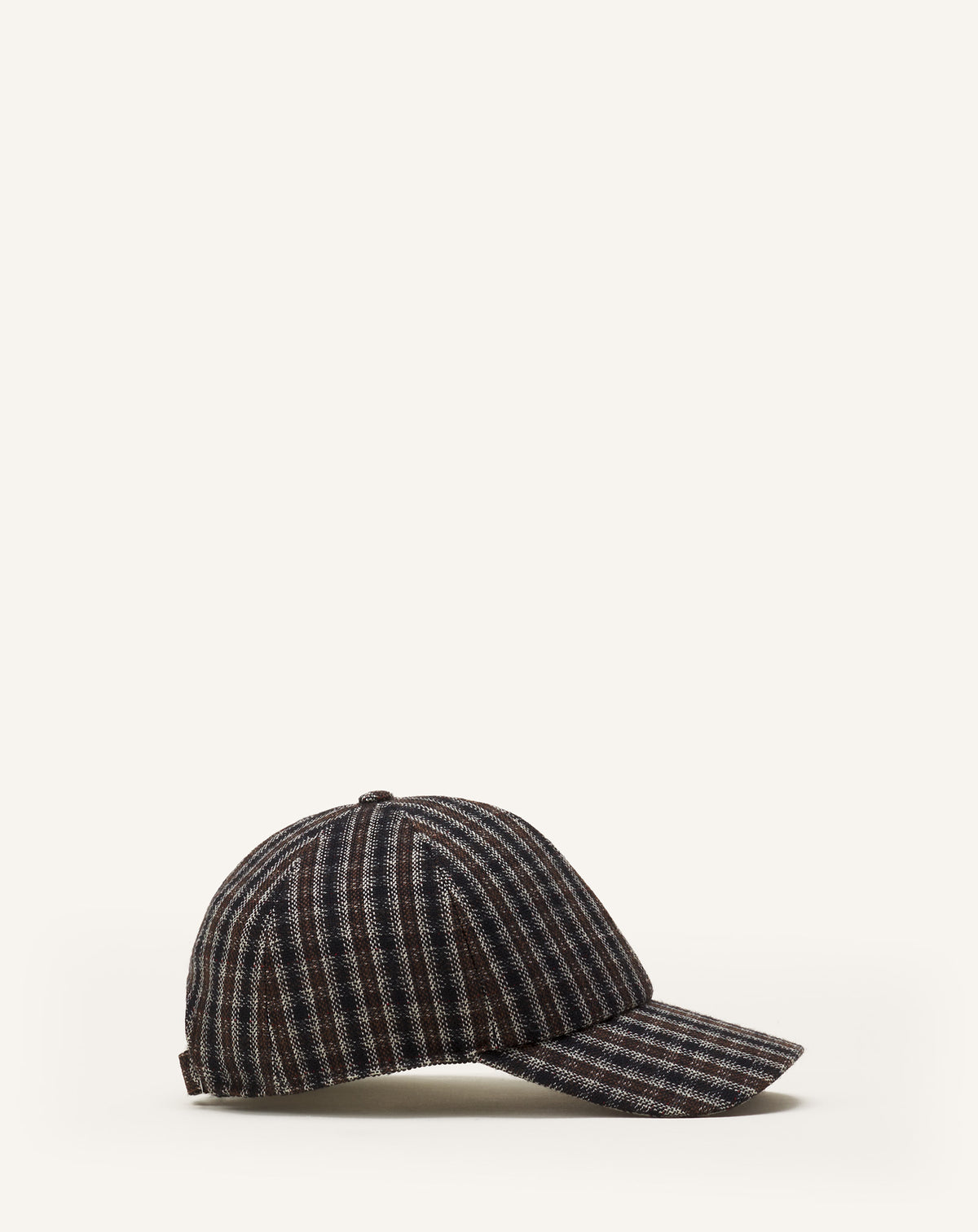 Casquette a carreaux en laine - Gris