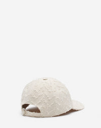Casquette motif chevron - Beige clair & bordeaux