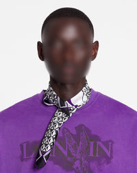 ZZNO STOCK NOIR/PURPLE REIGN CARRE IMPRIME AIGLE TRIANGLE 45X45