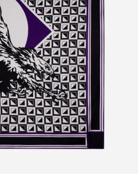 ZZNO STOCK NOIR/PURPLE REIGN CARRE IMPRIME AIGLE TRIANGLE 45X45