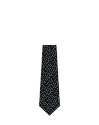Cravate Lanvin imprimé floral en soie - Noir