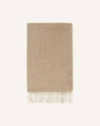 Echarpe cachemire bicolor 35x180 - Beige & camel