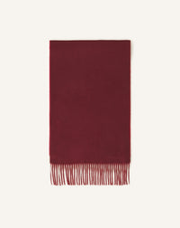 Echarpe cachemire bicolor 35x180 - Rouge & bordeaux