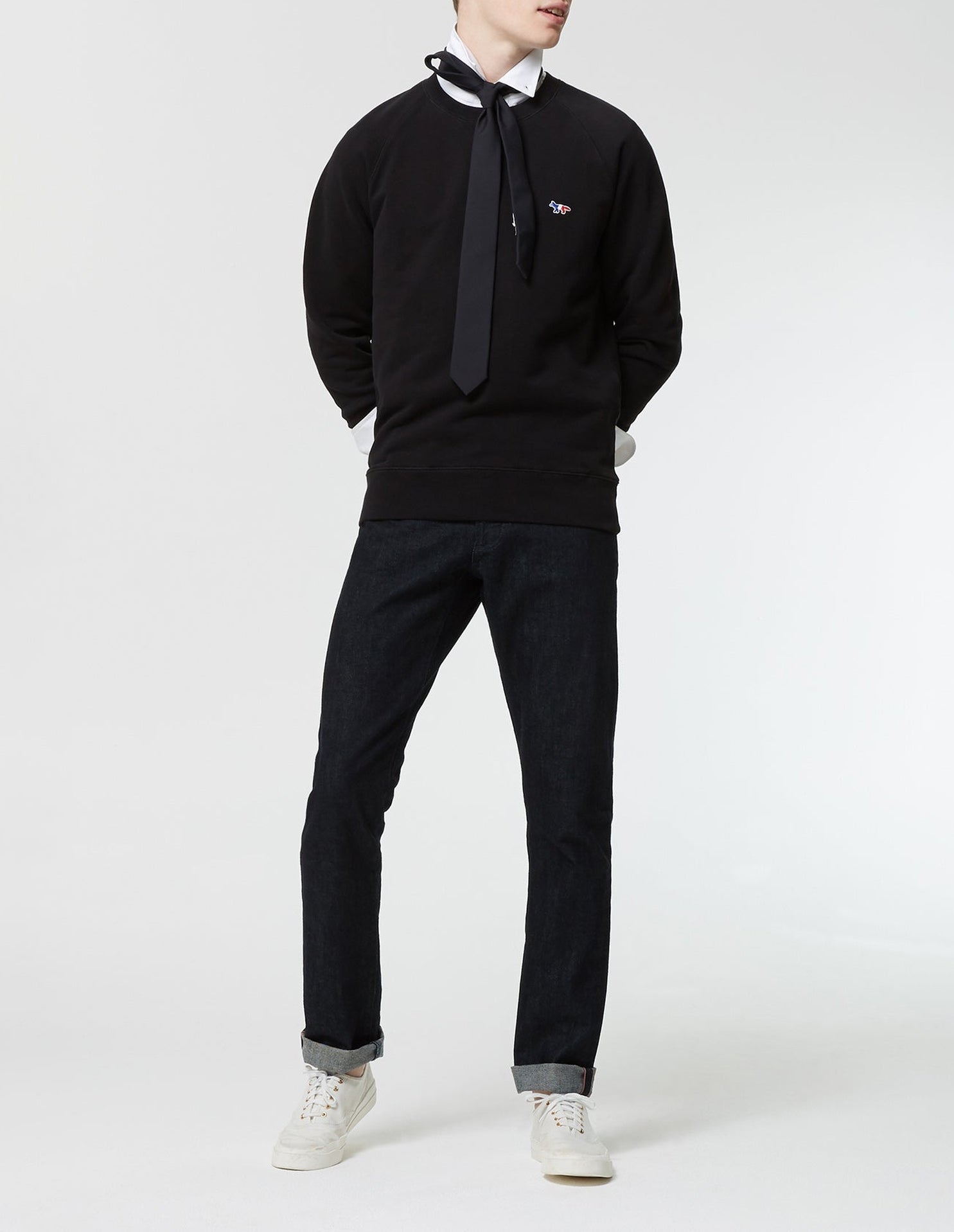 Long-sleeved raglan sweatshirt - Black