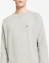 Fox Head embroidered sweatshirt - Grey Melange