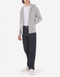 Zip-up hoodie - Grey Melange