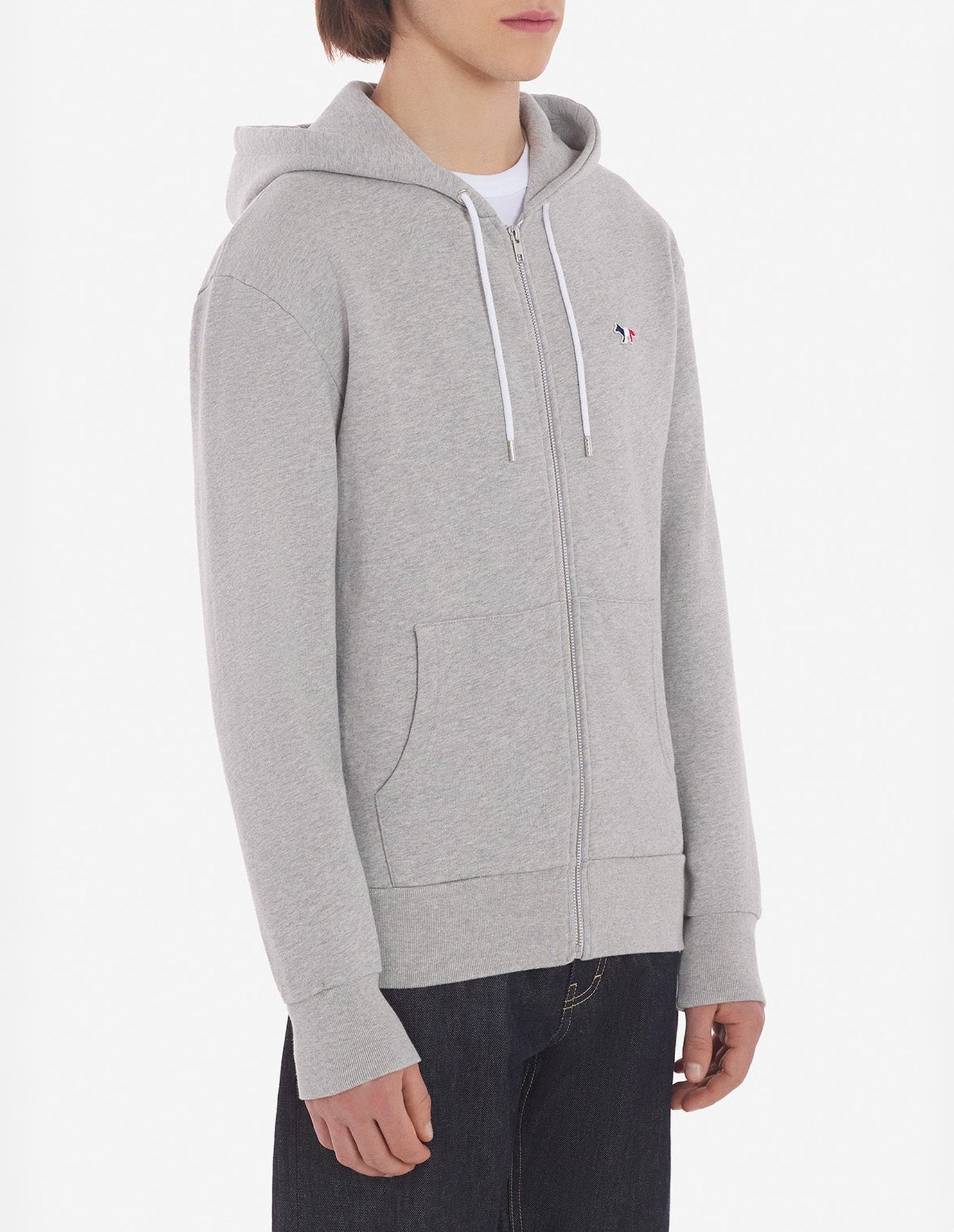 Zip-up hoodie - Grey Melange