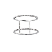 BAGUE  OR BLANC