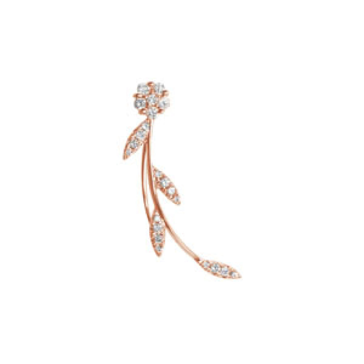 MONO BOUCLE D OREILLE GLAM ROCK OR ROSE