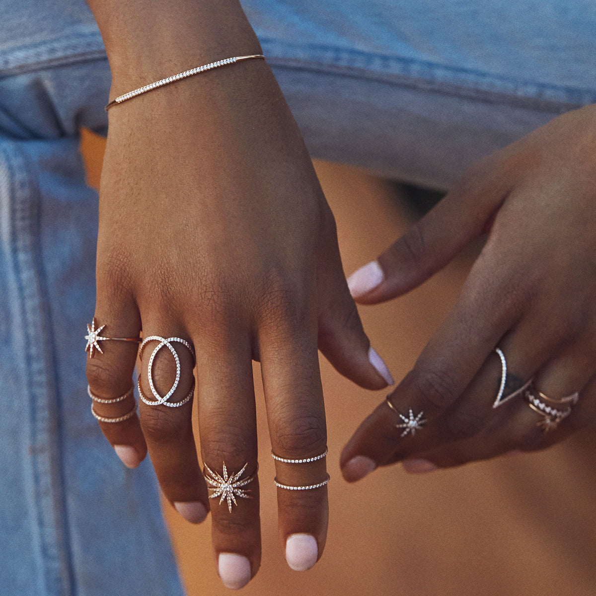 BAGUE  OR BLANC
